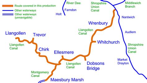 Llangollen Canal Maps – Waterway Routes