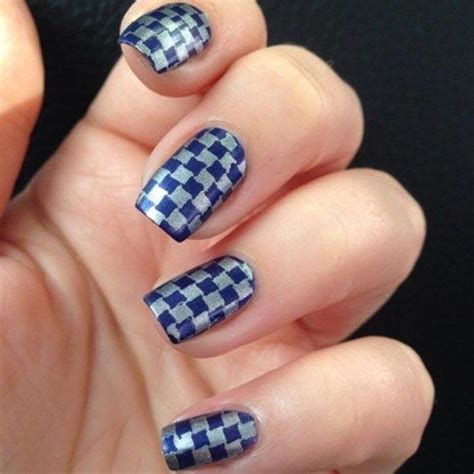 Pin by UrbanGems on Checkerboard Nail Arts | Cool nail art, Nail art designs, Metallic nail art