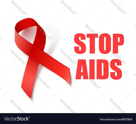 Aids awareness ribbon Royalty Free Vector Image