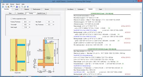 Counterfort Retaining Wall Design Example Using ASDIP RETAIN | ASDIP