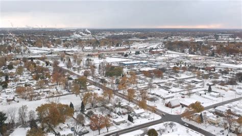 First Snowfall Of The Season - Over North Port Huron, Michigan 11-10 ...