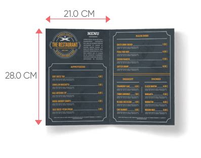 A5 Menu Cards | Custom Menus Printing | Print Spot