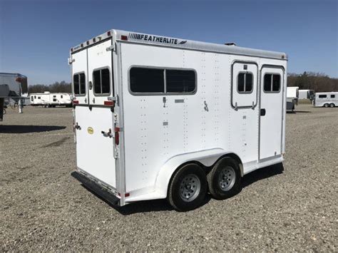 1996 2 HORSE FEATHERLITE BUMPER PULL HORSE TRAILER | Horse Trailers For Sale Near Me