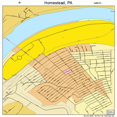 Homestead Pennsylvania Street Map 4235424