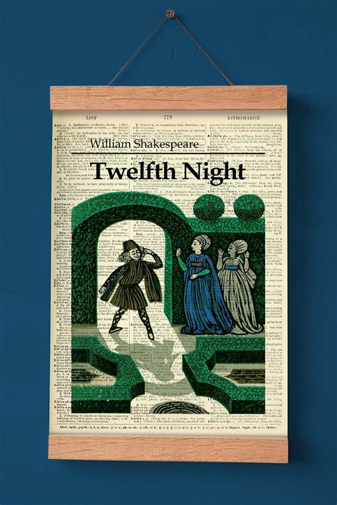 Printable Twelfth Night, Shakespeare, Literary Poster, Classroom Library Wall Art, Book Art ...