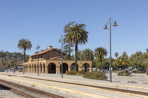 Santa Barbara Train Station Built in Mission Style Editorial Photography - Image of ...