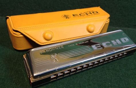 Vintage M Hohner 'C' Echo Mouth Organ Harmonica And Case - Made In West ...