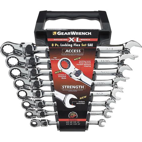 GearWrench XL Locking Flex Wrenches - 8-Pc. SAE Set, Model# EHT85798 ...