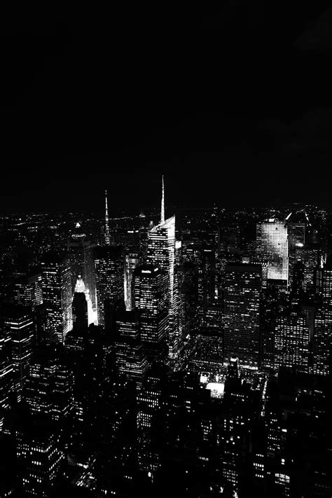 City Night Wallpaper Black And White