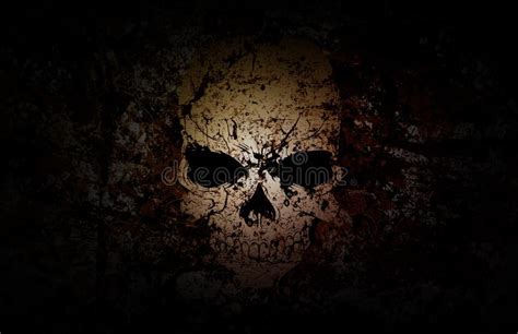 Grunge Skull Dark Background Stock Photography - Image: 16637762