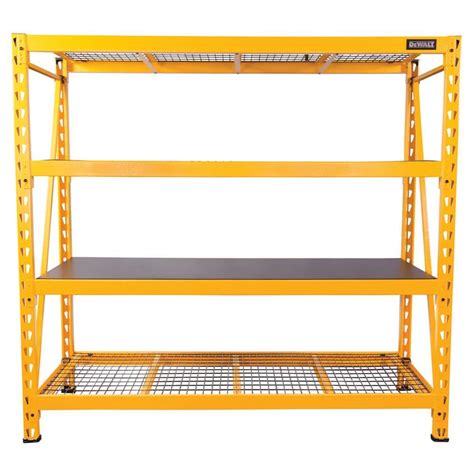 DEWALT 72 in. H x 77 in. W x 24 in. D 4-Shelf Steel / Laminate ...