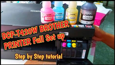 Brother DCP-T420w printer unboxing and setup / installation - YouTube