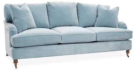 Brooke 3-Seat Sofa, Light Blue $2,595.00 | Light blue sofa, Latest sofa designs, Blue sofa