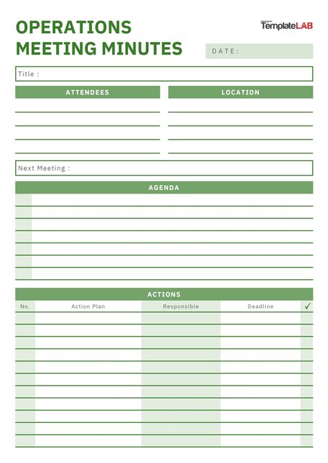 28 Handy Meeting Minutes & Meeting Notes Templates