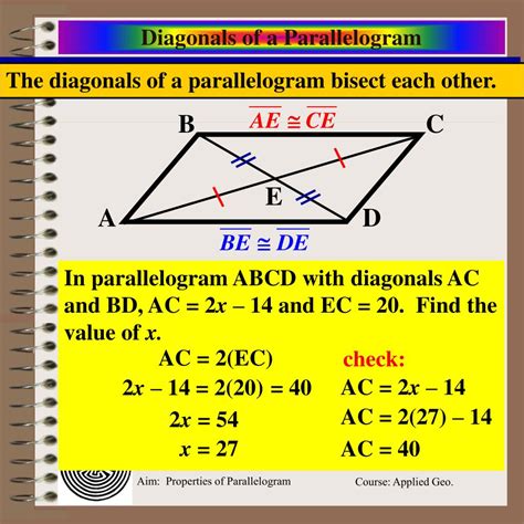 The Properties Of A Parallelogram