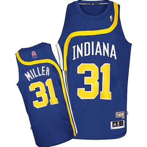 Adidas Indiana Pacers Authentic Blue Reggie Miller ABA Hardwood Classic ...