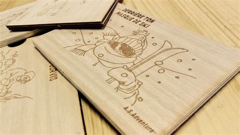 lasercut wood gift card AS Adventure | Winkelinrichting