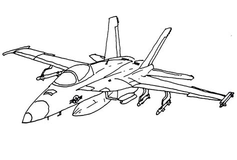 Printable Fighter Jet Coloring Pages