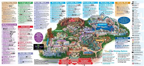 Disneyland california adventure, Disneyland map, Disney california adventure park