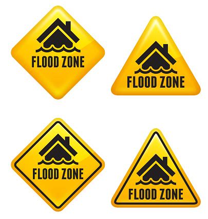 Flood Zone Street Sign Stock Illustration - Download Image Now - iStock