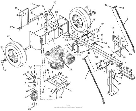 Ariens 917011 (010000 - ) 22-Ton Log Splitter Parts Diagram for Frame ...