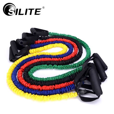 SILITE Resistance Bands Pull Rope Workout Fitness Equipments with Cloth ...