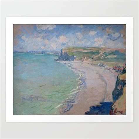 Beach in Pourville by Claude Monet Art Print by ZestForArt | Society6