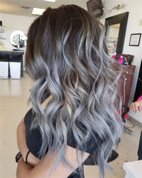 Ash Brown silver highlights short hair ... | Brown ombre hair, Silver blonde hair, Brown blonde hair