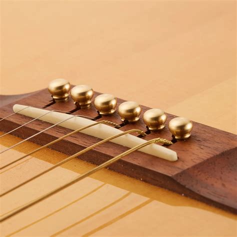 6pcs Brass Acoustic Guitar Bridge Pin With Electric 28mm Length 6.1mm Biggest Install Diameter ...