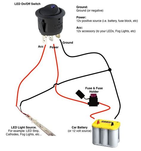 Wiring Led Lights To A 12v Battery Diagram
