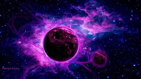 Digital Photoshop planet art Purple planet by eddyrailgun on DeviantArt