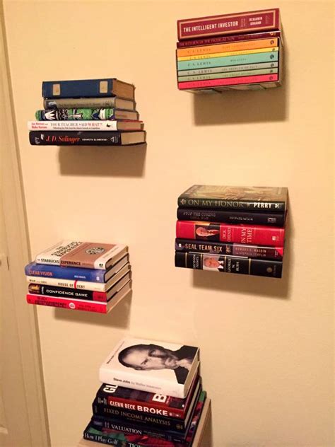 DIY Floating Bookshelves - The Budget Diet