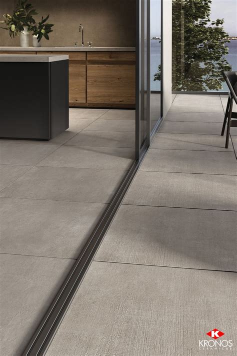 Terrace Flooring Ideas: In&Out with concrete look tiles | Outdoor tiles ...