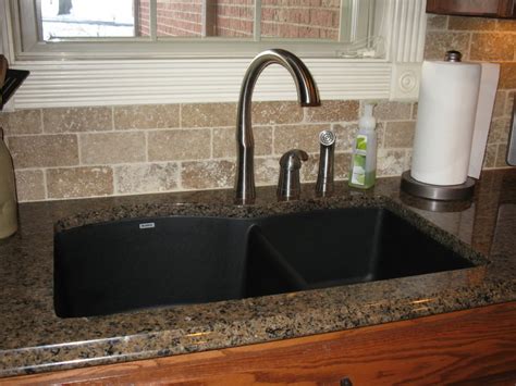 Black granite sink and faucet | Hawk Haven