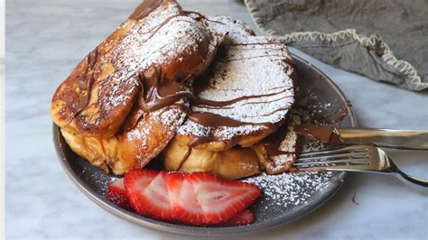 Nutella Stuffed Challah French Toast Recipe | The Nosher