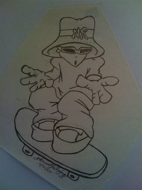 Skateboard Dude | Dibujo hippie, Dibujos hípster, Graffiti de arte callejero