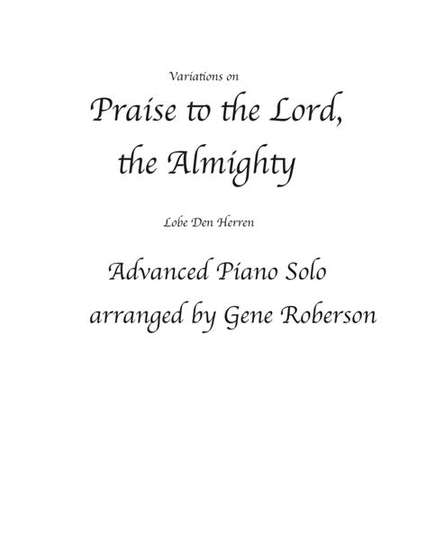 Praise to the Lord Variations for Advanced Piano (arr. Gene Roberson ...