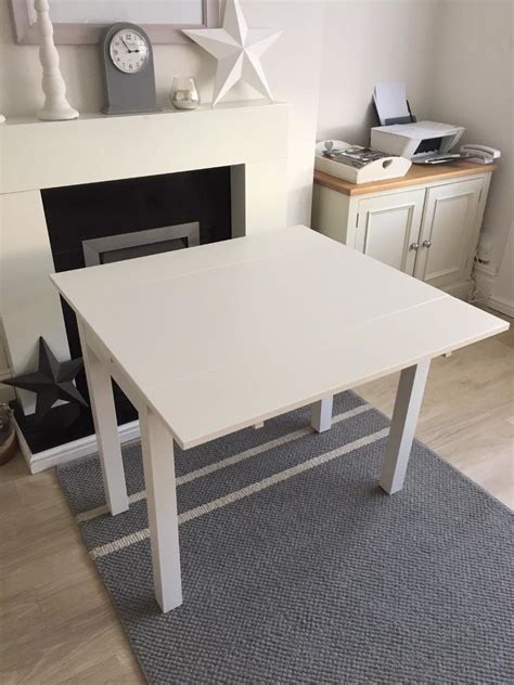 Small white dining table from Ikea (extends) | in Heath, Cardiff | Gumtree