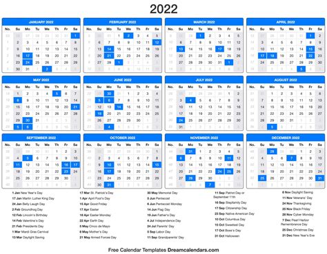 2022 Calendar