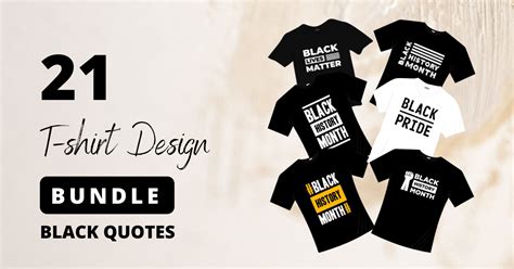 Black Quotes T-Shirt Bundle Bundle · Creative Fabrica