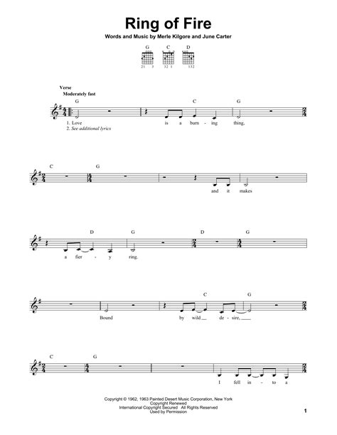 Ring Of Fire | Sheet Music Direct