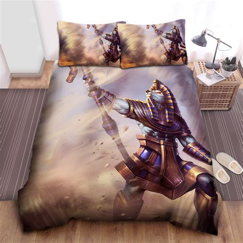 League Of Legends Pharaoh Nasus Skin Splash Art Bedding Sets, Duvet Cover Flatsheet Gift For ...