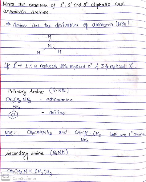 Aliphatic Amines and their Preparation | Class Twelve Chemistry