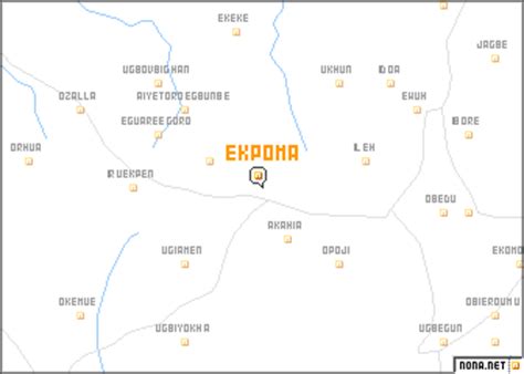 Ekpoma (Nigeria) map - nona.net