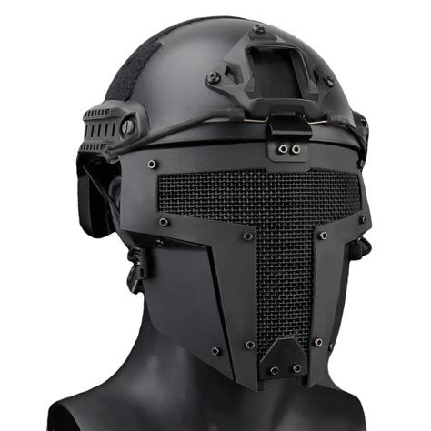 TAK YIYING Airsoft Tactical Mesh Mask Full Face Steel Mask FAST Helmet ...