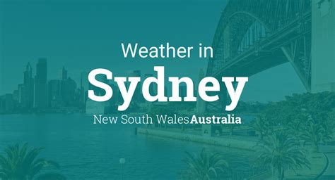 Weather for Sydney, New South Wales, Australia