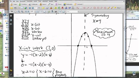 Parabola Intercept form graphing - YouTube