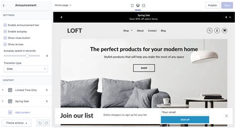 Announcement Bar Content Strategy With Shopify's Loft Theme — Trailblaze