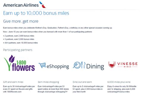 American Airlines Partners Bonus Miles Promotion: Earn Up To 10,000 Bonus Miles