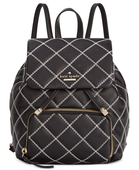 Kate spade Emerson Place Jessa Mini Backpack in Black (Black/Cement) | Lyst